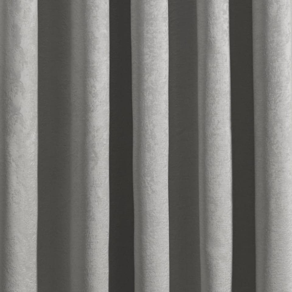 image 1 of Fusion Strata Eyelet Single Panel Door Curtain Silver