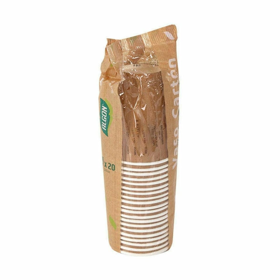 image 1 of Set of glasses Algon Disposable Cardboard kraft paper 45 Pieces 220 ml (20 Units) N/A