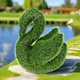 image 2 of True Products Artificial Grass Topiary Swan Indoor Outdoor Garden Lawn Event Office Wedding Decor