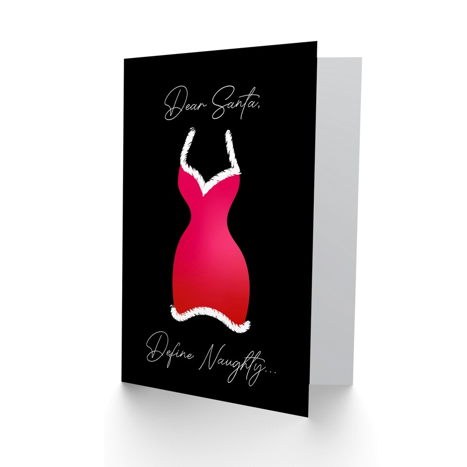 image 1 of Dear Santa Claus Define Naughty Cheeky Funny Christmas Card