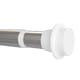 image 1 of 19 - 22mm Silver Extendable No Drill Eyelet Metal Curtain Pole 150 - 200cm Silver | Silver
