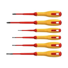 Hultafors Vde Pozidriv & Slotted Screwdriver Set, 6 Piece - Multi Colour - One Size