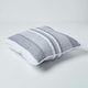 image 3 of Homescapes Cotton Striped Monochrome Cushion Cover Morocco - 60 x 60 cm | Grey | Monochrome | 60 x 60 cm