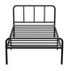 image 7 of Single Bed Frame Metal Rounded Headboard Easy Assembly Under Bed Base Storage Space