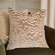image 1 of Paoletti Tierra Cut Velvet Cushion | Gold | Taupe