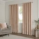 image 2 of Paoletti Lustre Velvet Fully Lined Eyelet Curtain Pair, Oyster, (W) 168 x (D) 183cm | Cream | Oyster | 1