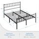 image 3 of Yaheetech 5ft King Metal Bed Frame with Slatted Headboard Black