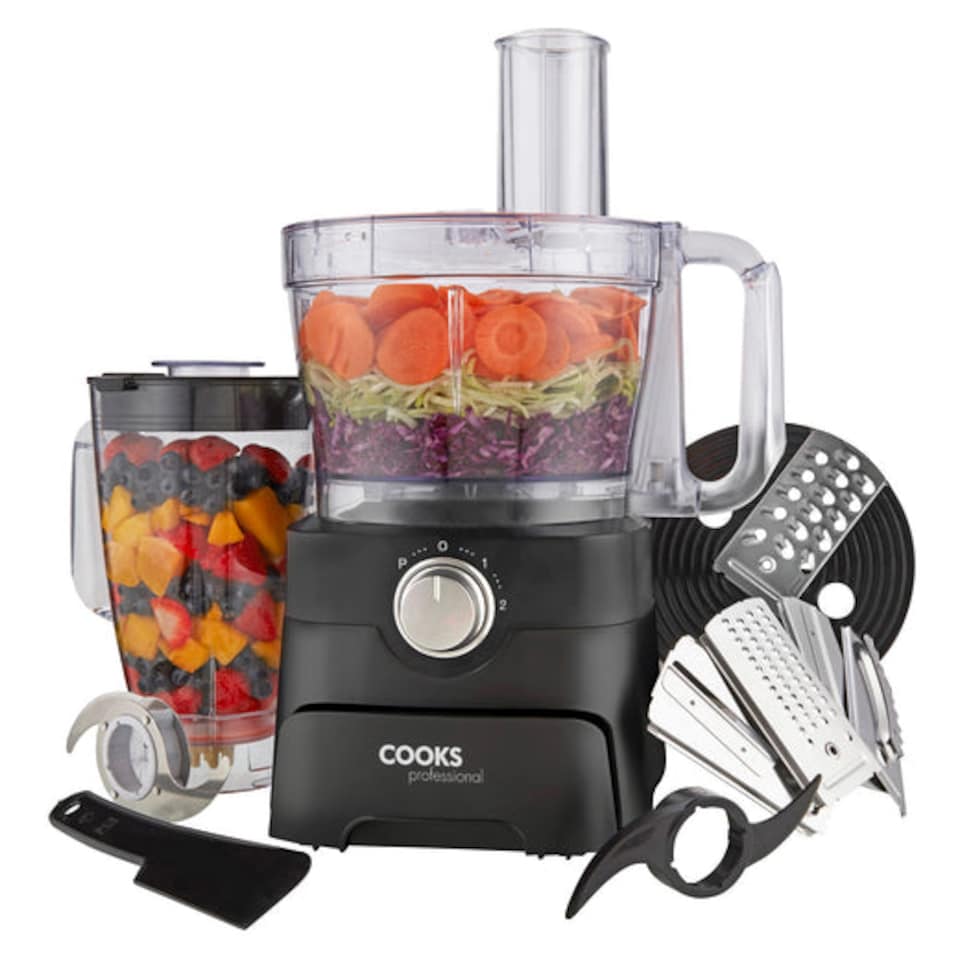 image 1 of Cooks Professional Food Processor 1000W with 7 Blades - Kitchen Chopper & Blender Machine | Black | Black