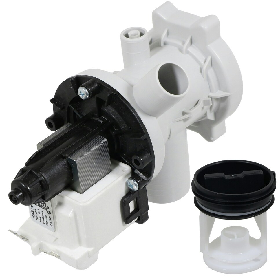 image 1 of SPARES2GO Drain Pump for Caple Washing Machine WDI3300 WDI3301 WMI3000 WMI3001 WMI3005