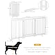 image 7 of PawHut 155cm Expandable 3-Panel Freestanding Dog Pet Gate w/ Latched Door White