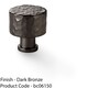 image 2 of Round Hammered Door Knob Dark Bronze 30mm Diameter Cupboard Cabinet Pull Handle