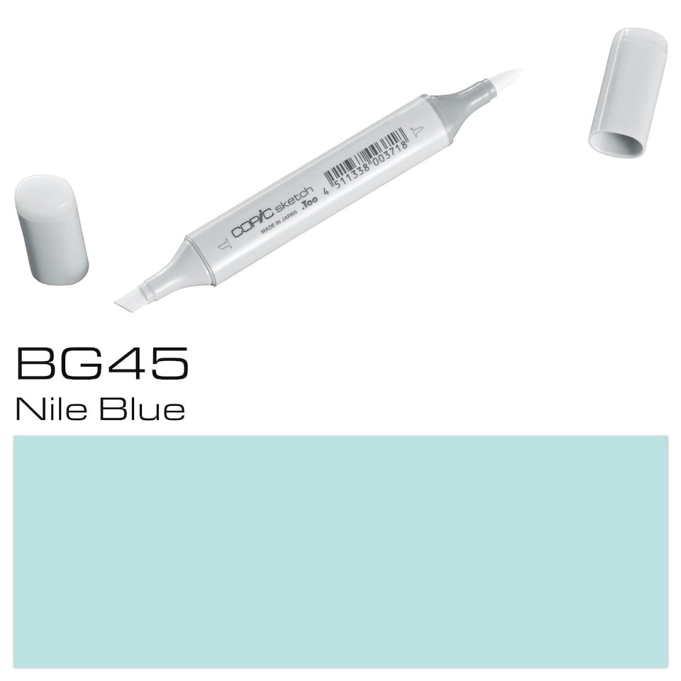 image 1 of Copic Sketch Marker, Nile Blue, Single Pen