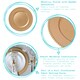 image 5 of Argon Tableware 18pc Round Charger Plates Set - 33cm - Gold Bead