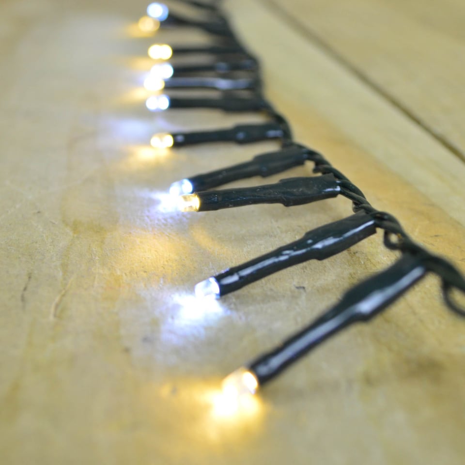 image 1 of 1000 LED 25m Indoor Outdoor Christmas Multi Function Mains Operated String Lights with Timer in Cool & Warm White