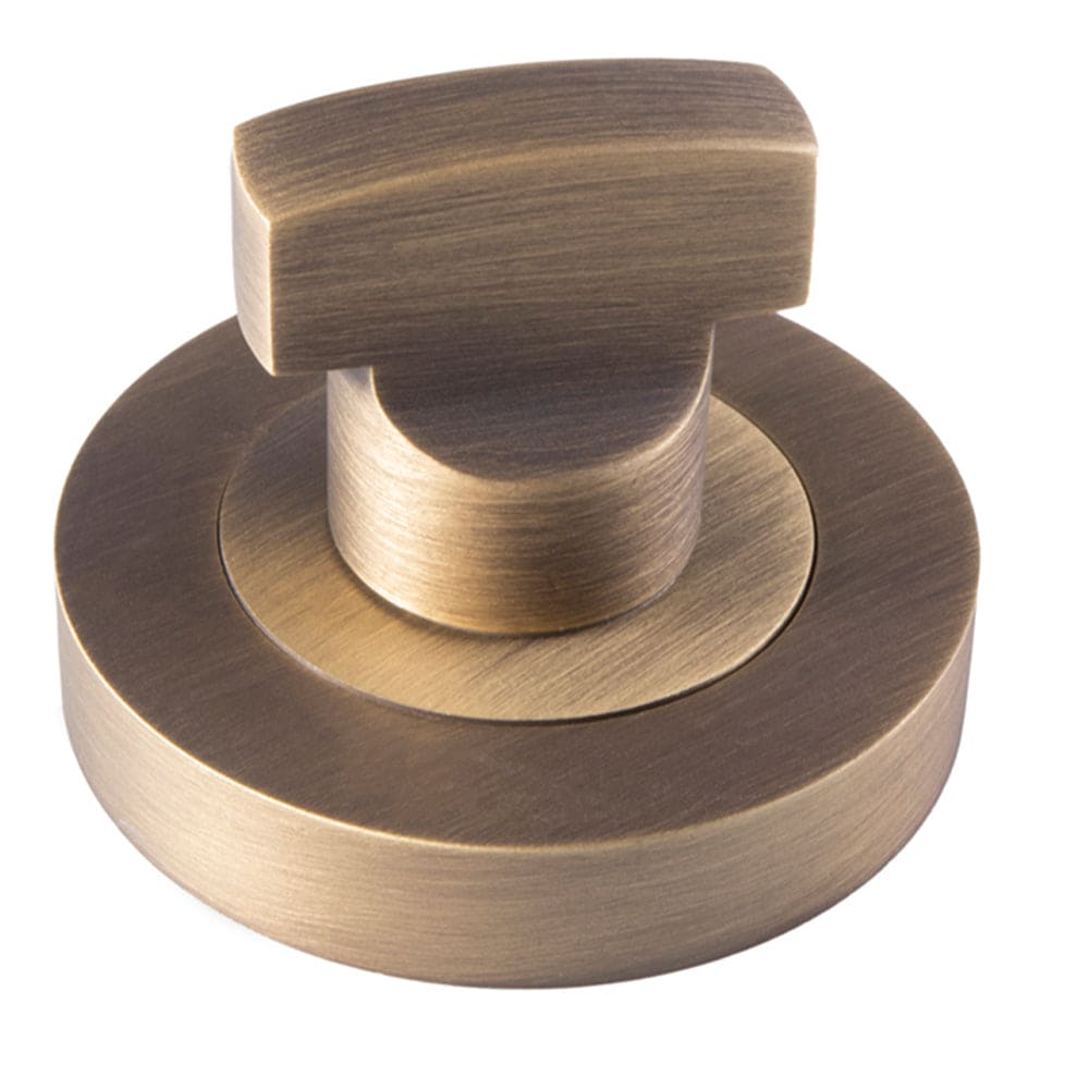 Loops Thumbturn Lock & Release Handle Concealed Fix Round Rose Antique Brass in Metallics