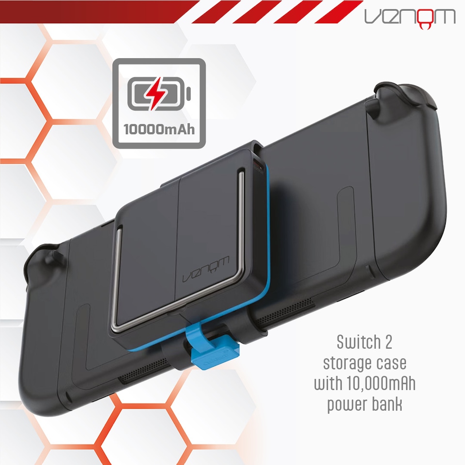 image 1 of Venom Nintendo Switch 2 Power Case with 10,000mAh Power Bank