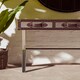 image 4 of Interiors By Premier Brown & White Genuine Cowhide Console Table,Hallway Table With 3 Storage Drawers,Table With Leather Handles Brown