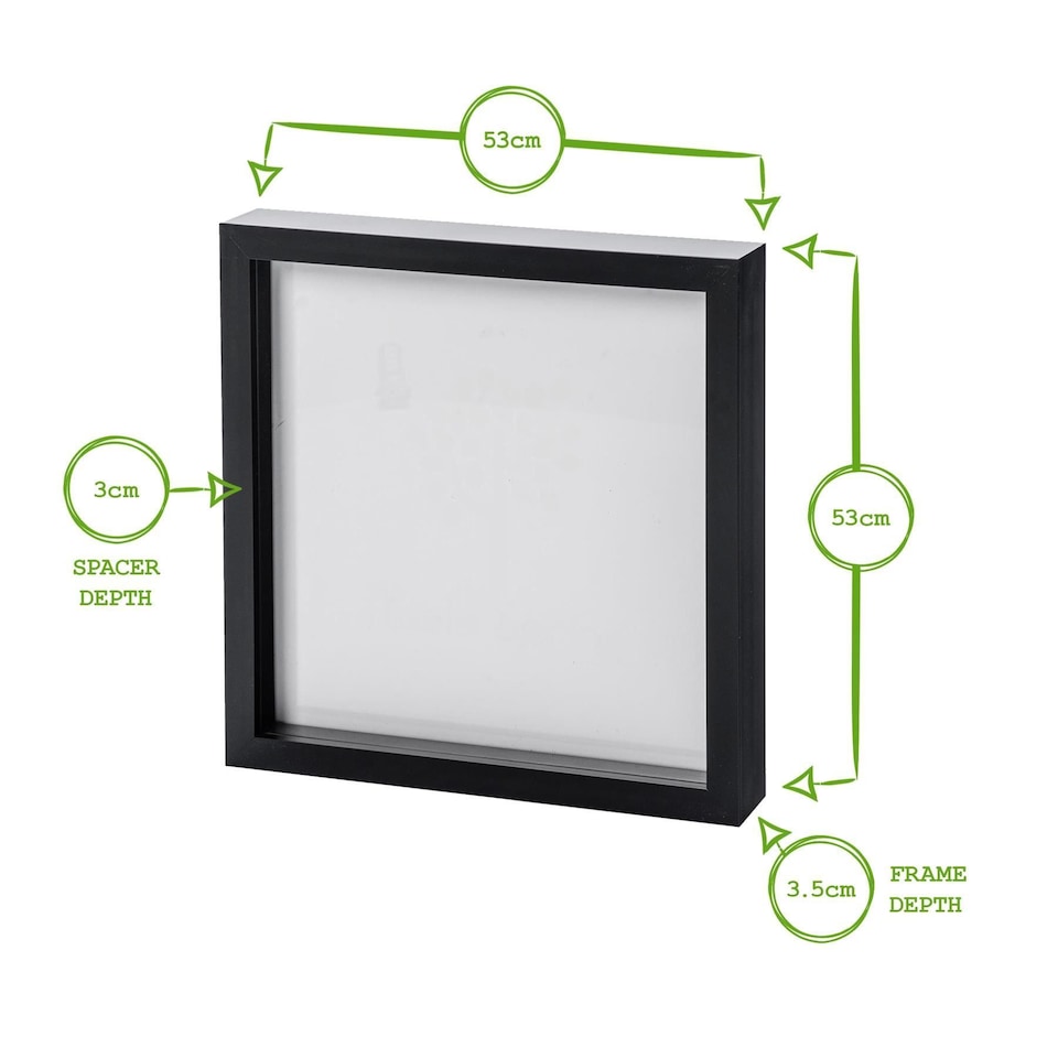 image 1 of Nicola Spring 3D Box Photo Frame - 20 x 20" - White