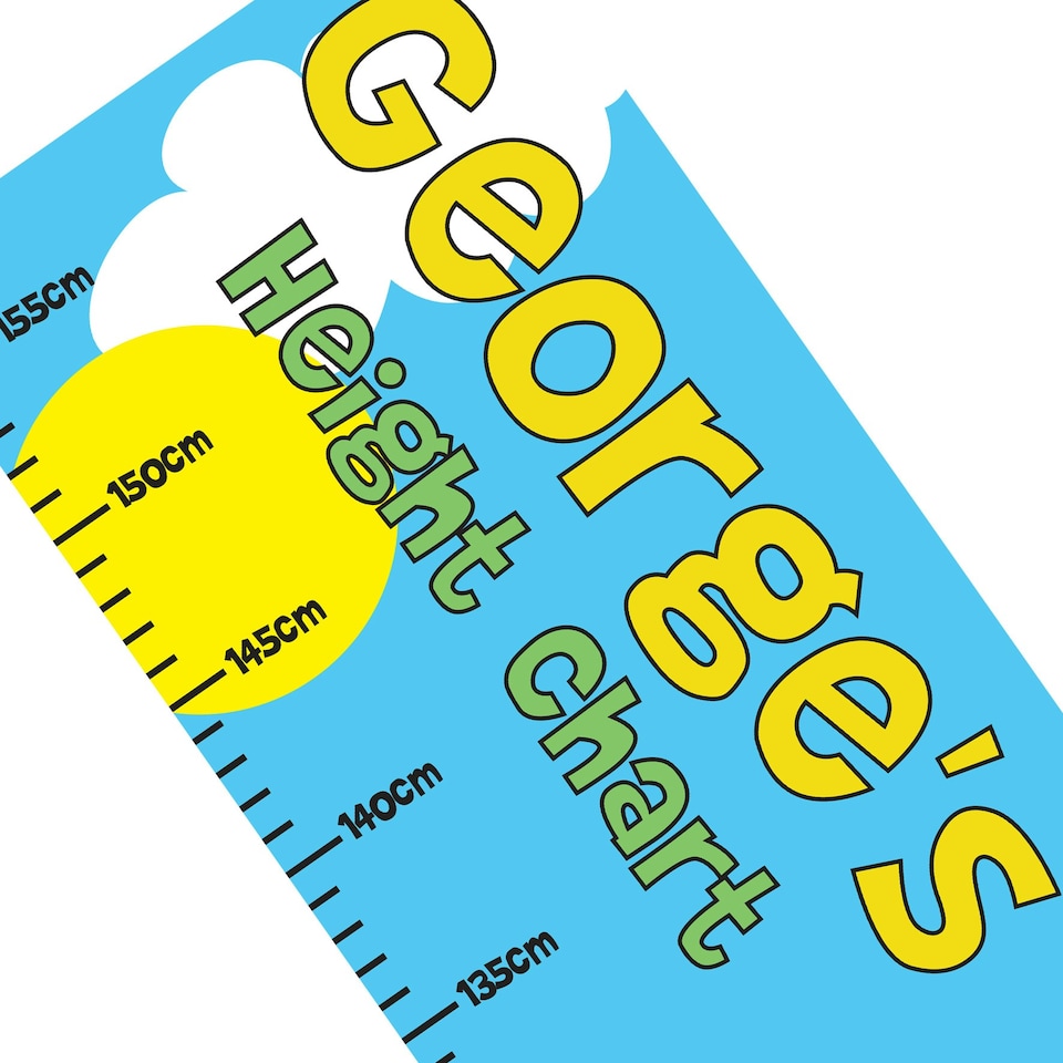 image 1 of Personalised Zoo Height Chart