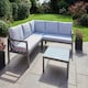 image 4 of Greenhurst Oakley Grey Aluminium Outdoor Corner Sofa Set