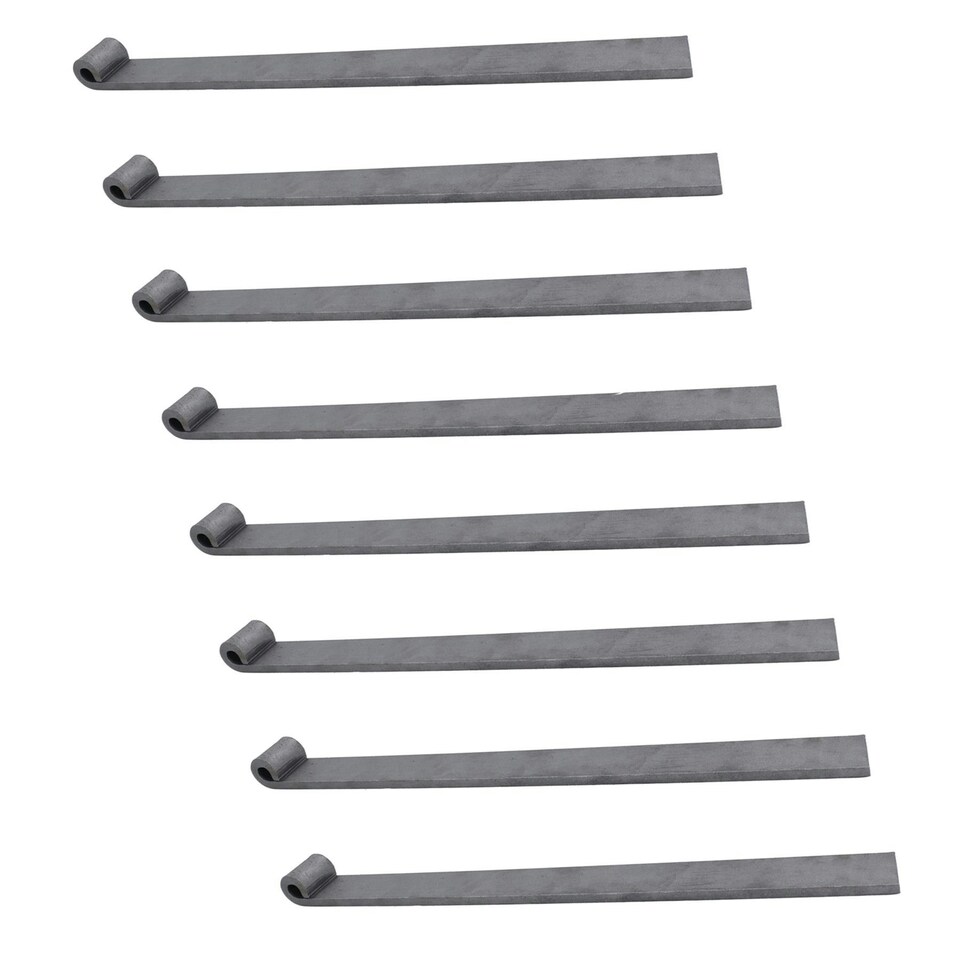 image 1 of Trailer Tailgate Strap Hinge Self Colour 12.5mm Pin Weld On 460mm Long 8pc Grey