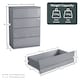 image 3 of Vida Designs Glinton 4 Drawer Chest of Drawers Bedroom Storage, 100% FSC, Grey