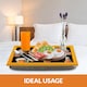 image 4 of GEEZY Brewhouse Design Wooden Lap Serving Tray with Bean Bag Cushion 44x34cm