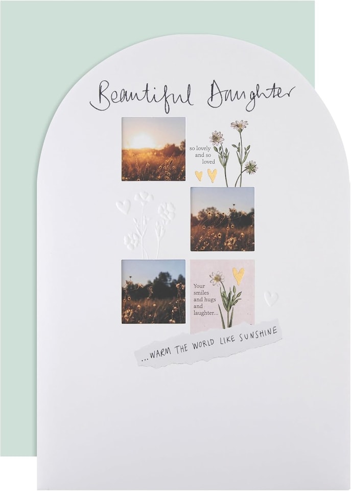 image 1 of Floral Heartfelt Verse Daughter Birthday Card