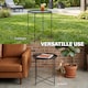 image 6 of Outsunny 46cm Round Garden Table Side Table with Removable Tray, Black