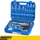 image 1 of 94PC 1/2" & 1/4" SOCKET SET & SCREWDRIVER BIT TORX RATCHET DRIVER CASE TOOL KIT