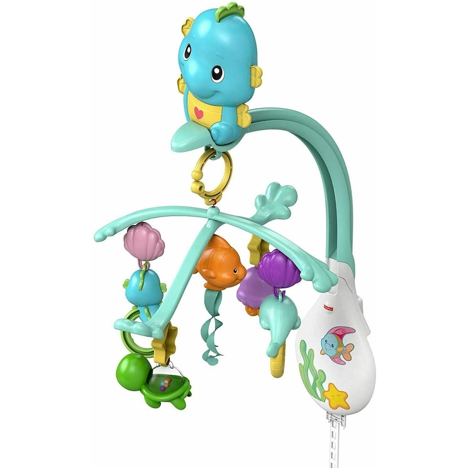 image 1 of Fisher Price Soothe And Play Seahorse Cot Mobile