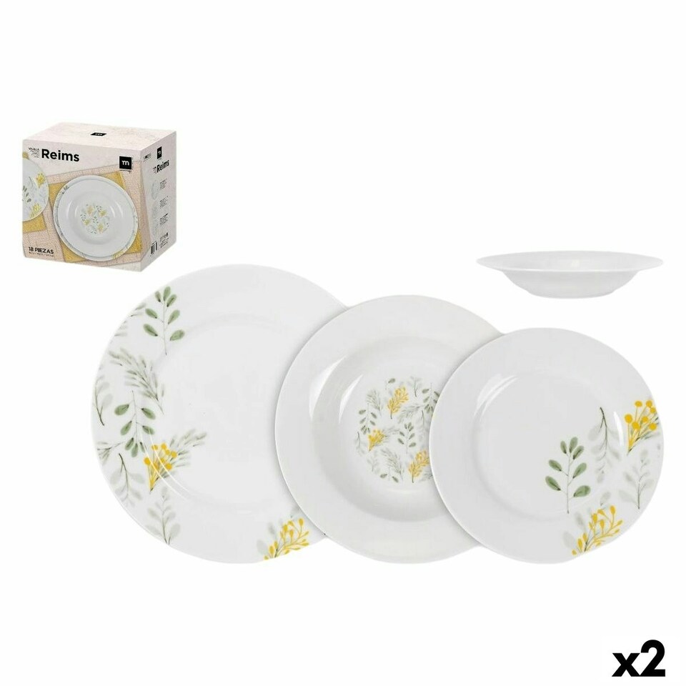 image 1 of Tableware La Mediterránea Reims Circular 18 Pieces (2 Units)