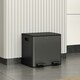 image 2 of HOMCOM 2 x 15L Dual Kitchen Bin Pedal Bin for Recycling and Waste, Black Black | 41.7L x 36.6W x 43.2H cm