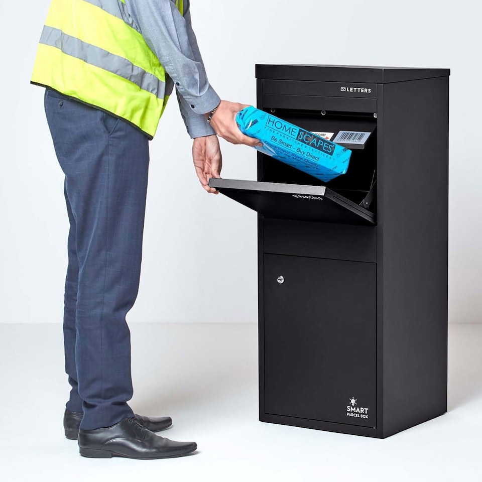 image 1 of SMART PARCEL BOX® Large Front & Rear Access | Black | 1
