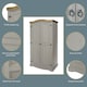 image 2 of Premium Corona 2 Door Wardrobe in Mexican Pine, Classic Design with Metal Hardware | Grey | Grey | One Size | 1