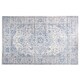 image 7 of OHS Vintage Print Washable Indoor Carpet Floor Rug, 120x170cm - Blue Blue | 120x170cm