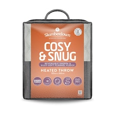 Slumberdown Cosy & Snug Sherpa Fleece Heated Throw