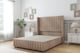 image 1 of Sloomy Marlborough Mink Naples Divan Bed Base 2 Drawers Foot-End With 54 Inch Wingback Headboard & 12 Inch Matching Footboard | Brown | Mink | Small Double | 1