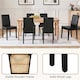 image 6 of Yaheetech Set of 4 Fabric Upholstered Dining Chairs Black