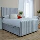 image 1 of Sophia Divan Ottoman with matching Footboard Plush Small Double Bed Frame - Silver