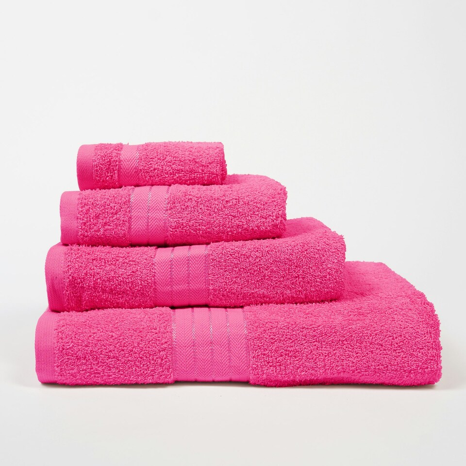 image 1 of OHS Luxury 100% Cotton 500GSM Bathroom Bath Sheet Towel Pink | Bright Pink | Bath sheet