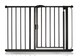 image 1 of Safetots Pressure Fit Self Closing Stair Gate, 111cm - 118cm, Matt Black, Auto Closing Baby Gate, Safety Barrier for Toddler, Easy Installation