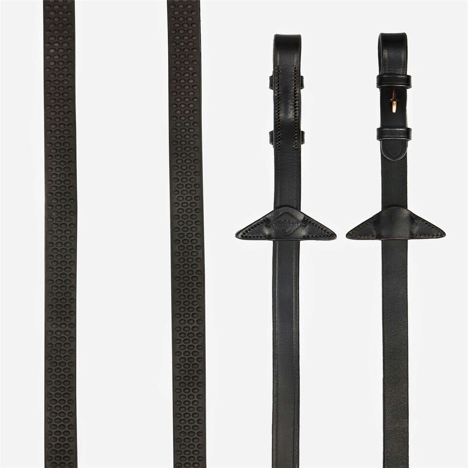 image 1 of LeMieux Soft Rubber Reins Brown | Full