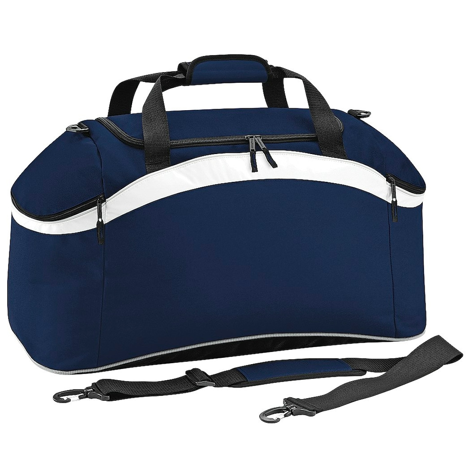 image 1 of BagBase Teamwear Sport Holdall / Duffle Bag (54 Litres) - French Navy/ White - One Size