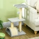 image 9 of PawHut 72cm Cat Tree Tower with Scratching Post Perch, Indoor, Light Grey