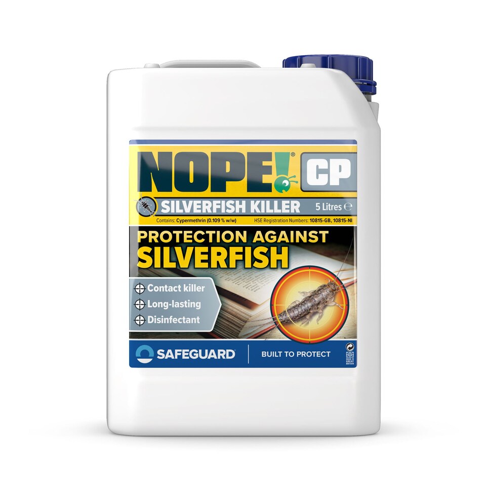 image 1 of NOPE CP Silverfish Killer (5 Litre) Fast-acting, Odourless, Stainless Silverfish Treatment and Repellent for the Home.