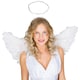 image 3 of Angel Costume  Womans Halo Wings Fancy Dress Halloween Student Party | White | white | 1
