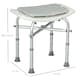 image 7 of HOMCOM Aluminium Shower Stool Adjustable Bath Stool for Senior Disabled Pregnant