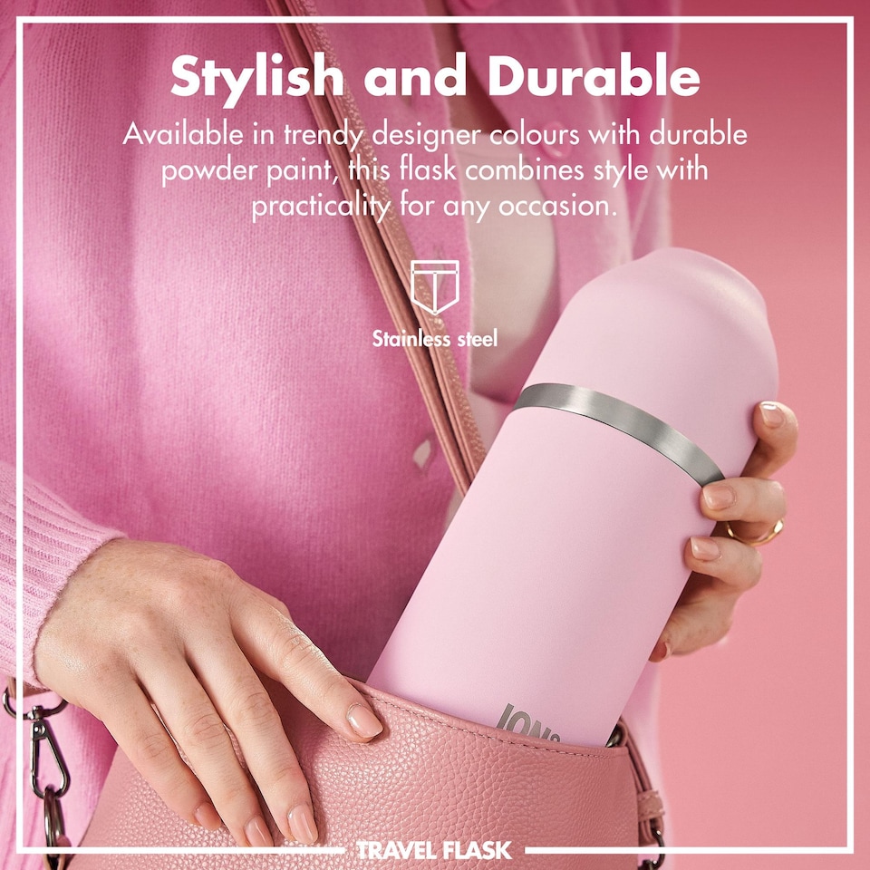 image 1 of Luma Flask & Mug, Vacuum Insulated, 700ml (24oz) | Pink | Rose Quartz | One Size