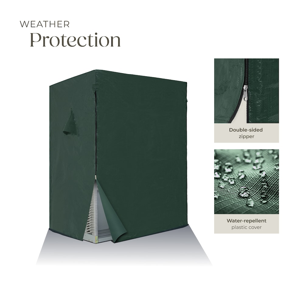 image 1 of Beach Chair Sylt with cushions, footrest and rain cover | Grey | grey/white | 1